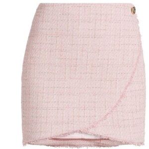 Generation Love Blush Tweed Mini Skirt